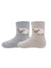 ewers 2er-Set Socken GOTS Schäfchen in grau/latte