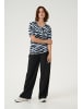 Kaffe Strickpullover KAliz Regular fit in Blue / Black graphic