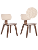 Beliani 2er-Set Esszimmerstuhl LUCINDA in Beige/Braun