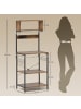 HOMCOM Küchenregal in Rustikal-Braun 60L x 42B x 153H cm