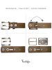 FRONHOFER Damen Ledergürtel Silber in Rosé