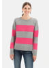 Camel Active Strickpullover mit Rundhalsausschnitt in Pink-Grau