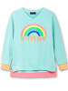 sheego Sweatshirt in hellblau bedruckt