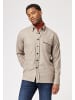 Roy Robson Langarmhemd Overshirt mit Brusttasche in beige