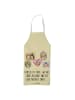 Mr. & Mrs. Panda Kochschürze Igel Familie mit Spruch in Gelb Pastell