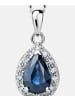 Diamant L'éternel Halskette aus 375 Weißgold mit 0.5 Karat Diamant mit Saphir