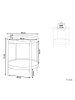 Beliani Beistelltisch RENO in Schwarz/Braun - (W) 50 x (H) 55 x (L) 50 cm