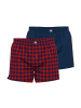 CECEBA Web-Boxershorts 2er Pack in Rot/Dunkelblau