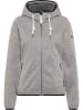 Schmuddelwedda Damen Strickfleecefunktionsjacke in Grau Melange