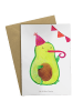 Mr. & Mrs. Panda Grußkarte Avocado Geburtstag ohne Spruch in Weiß