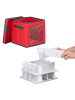 relaxdays 2 x Weihnachtskugel-Aufbewahrungsbox in Rot/ Grün - (B)32 x (H)33 x (T)32 cm