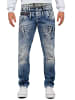Cipo & Baxx Herren Regular Fit Jeans Stonewashed in Blue