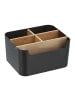 relaxdays Schreibtisch Organizer in Schwarz - (B)18 x (H)9,5 x (T)15 cm