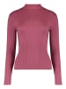 Hailys Dünnes Feinstrick Langarm Shirt Basic Stehkragen Pullover Klea in Rosa