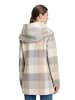AMBER & JUNE Kurzmantel mit Kapuze in Cream/Silver