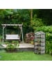 relaxdays Balkongewächshaus in Schwarz/ Transparent - (B)69 x (H192 x (T)50 cm