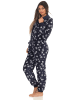 NORMANN Jumpsuit Overall Kapuze wterlichen Design - 51277 in marine
