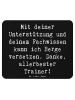 Mr. & Mrs. Panda Mousepad Spruch Bester Trainer mit Spruch in Schwarz