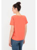 Camel Active V-Neck T-Shirt aus Organic Cotton in Melone