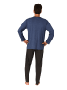 NORMANN Pyjama langarm Schlafanzug - 70393 in blau