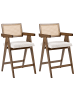 Beliani 2-tlg Barhocker AVA in Beige/Braun