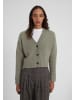 Style Republic Short Cardigan Kaschmir-Woll-Gemisch in olive melange