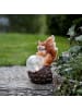 STAR Trading LED Solar-Figur , Eichhörnchen mit Glaskugel, Dämmerungssensor, bunt,
