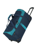 travelite Basics Active - Rollenreisetasche 86L 70 cm (anthracite) in petrol