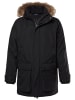 Men Plus Parka in schwarz