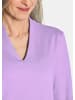 GOLDNER Elegantes Basic-Shirt mit V-Ausschnitt in flieder