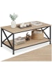 tectake Wohnzimmertisch, 100 x 55 x 45,5 cm, Industrial Style, Holz & Stahl