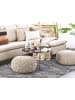 Beliani Pouf BERKANE in Beige - (W) 50 x (H) 30 x (L) 50 cm