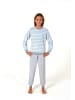 NORMANN Frottee Pyjama Schlafanzug Bündchen - 82542 in hellblau
