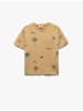 KOTON T-shirt in Kamelfeder Gemustert