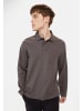 Camel Active Langarm Poloshirt aus reiner Baumwolle in Grau