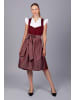 Edelnice Midi Dirndl Luise Samt Rot in bordeaux