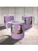 Mr. & Mrs. Panda Tasse 11. Hochzeitstag Stahlhochzeit mit Spruch in Lavendeltraum