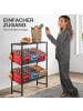 HOMCOM Getränkekistenregal in Schwarz 103L x 33B x 113,5H cm