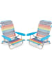 COSTWAY 2er Set Strandstühle klappbar leicht in Bunt