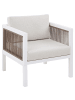 Beliani 4-tlg Sitzgruppe BORELLO in Weiß/Braun/Beige