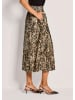 MADELEINE Eleganter Midi-Rock im Animal-Design in caramel / schwarz