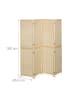 relaxdays Paravent in Natur - (B)182 x (H)180 cm