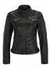 H.I.S Lederjacke mit Stehkragen in MILKY BLACK