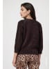 monari Strickpullover mit Plüsch in black coffee