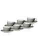 Ritzenhoff & Breker 6er Set Kaffeetassen mit Untertassen Doppio in – 200 ml in Grau