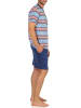 NORMANN Pyjama Shorty kurzarm Schlafanzug Streifen - 53269 in hellblau
