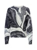 comma Pullover in marine ecru - 0001