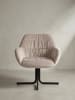 KADIMA DESIGN Loungesessel Samt Design Clubsessel mit Metallbeine, in Beige