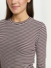 Soft Rebels Top SRFenja Stripe O-neck in 365 Vinyard Wine