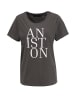Aniston CASUAL T-Shirt in anthrazit-weiß